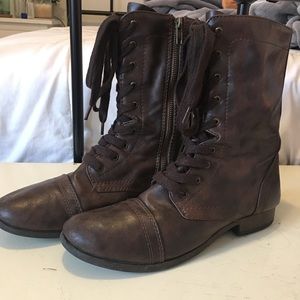 Brown combat boots!!!